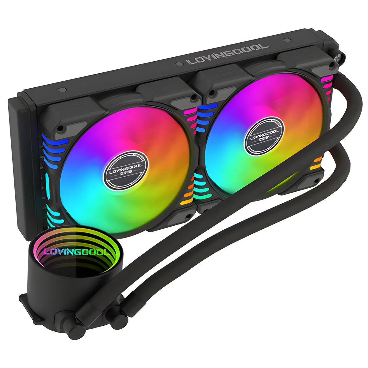 ARGB CPU Liquid Cooler Water Cooler 240mm AMD AM4/AM5 Intel 1700/1200/1151 - Black