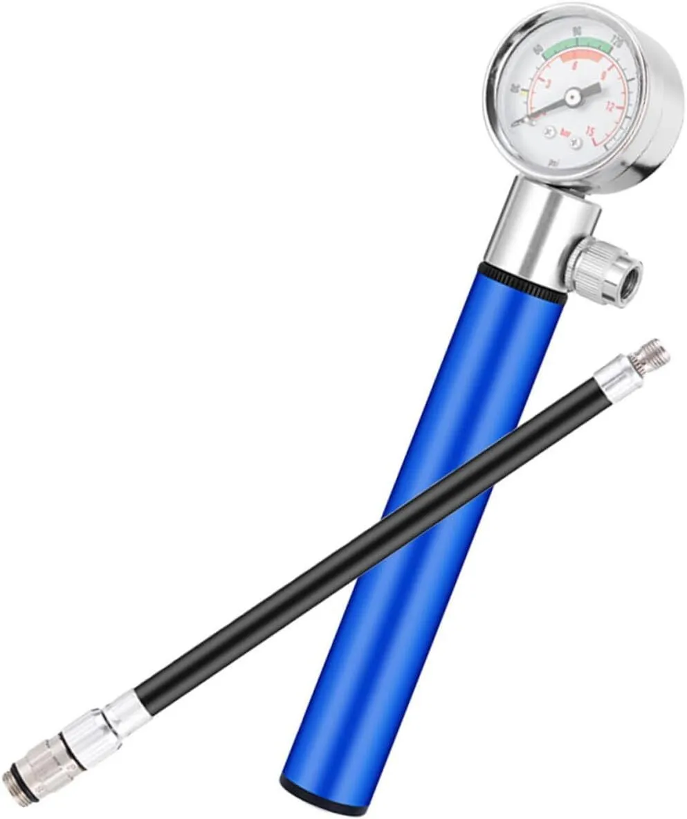 Aluminum Alloy Gas Ball Pump Pressure Gauge Soccer Pump Basketball
