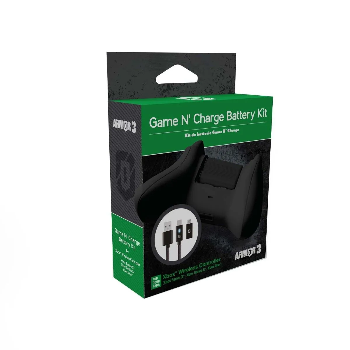 Armor3 Game N' Charge Battery Kit for Xbox Series X - Black