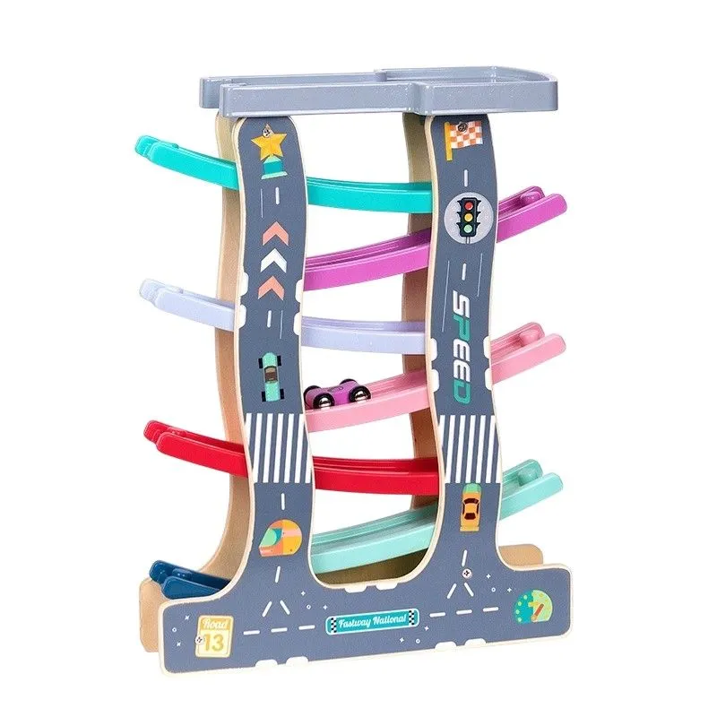 Wooden Car Ramp Race Track Toy