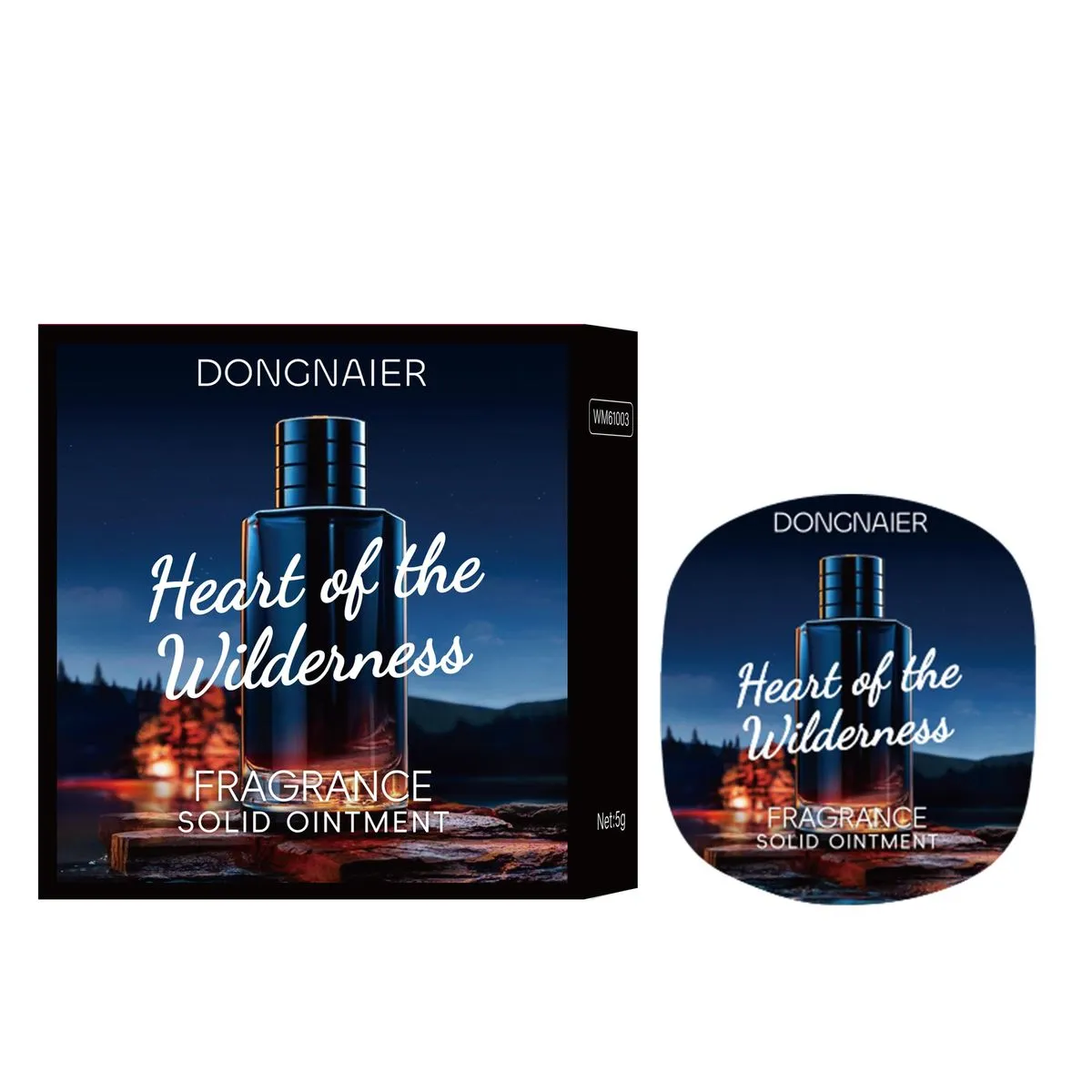 DONGNAIER Heart of the Wilderness Solid Perfume 5g WoodyMasculine Portable