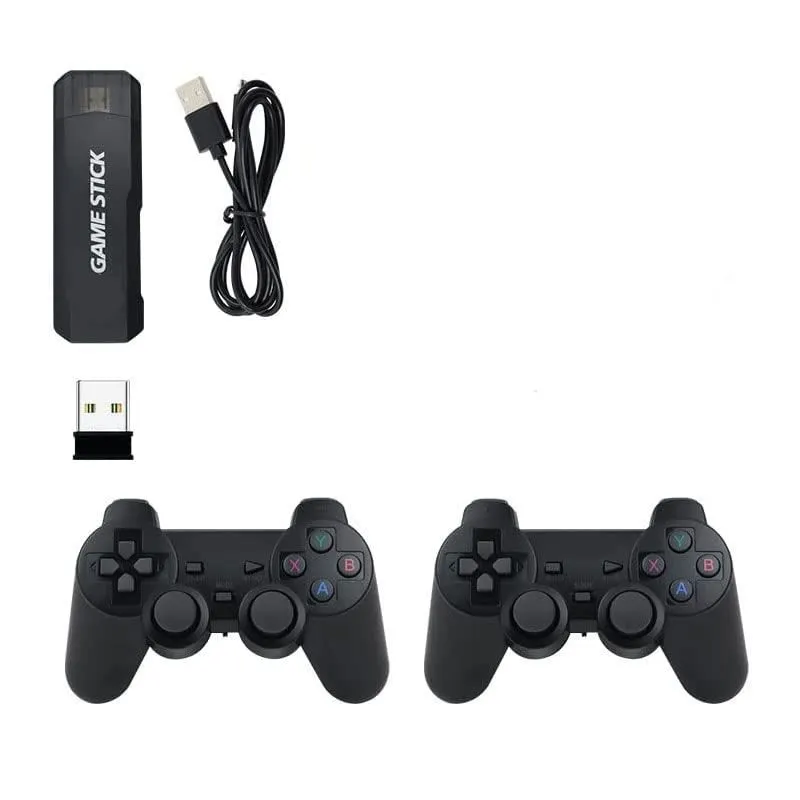 4K Ultra HD Game Stick + 2 x Wireless Controllers Gamepad Set