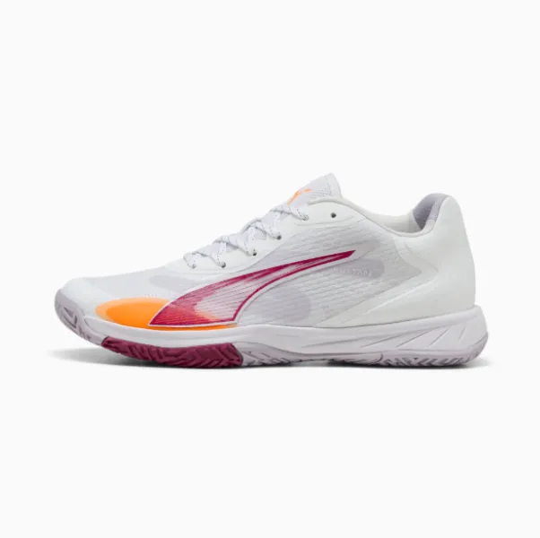 Puma Women's Accelerate Turbo W+ 4 Indoor Court Shoes - White/Berry/Lilac