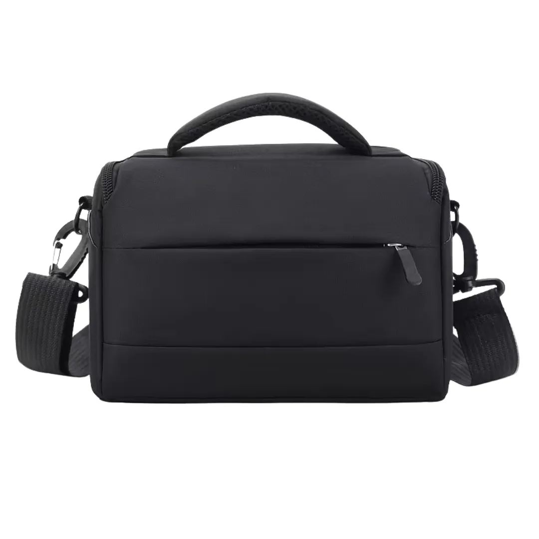 AICOM - DSLR 8 Compartments Portable Shoulder Camera Bag With Tripod Strap - Black