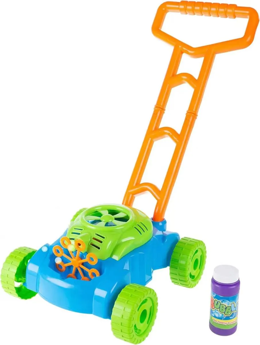 Bubble Lawn Mower for Toddlers Kids Walk Behind Outdoor Machine - Green