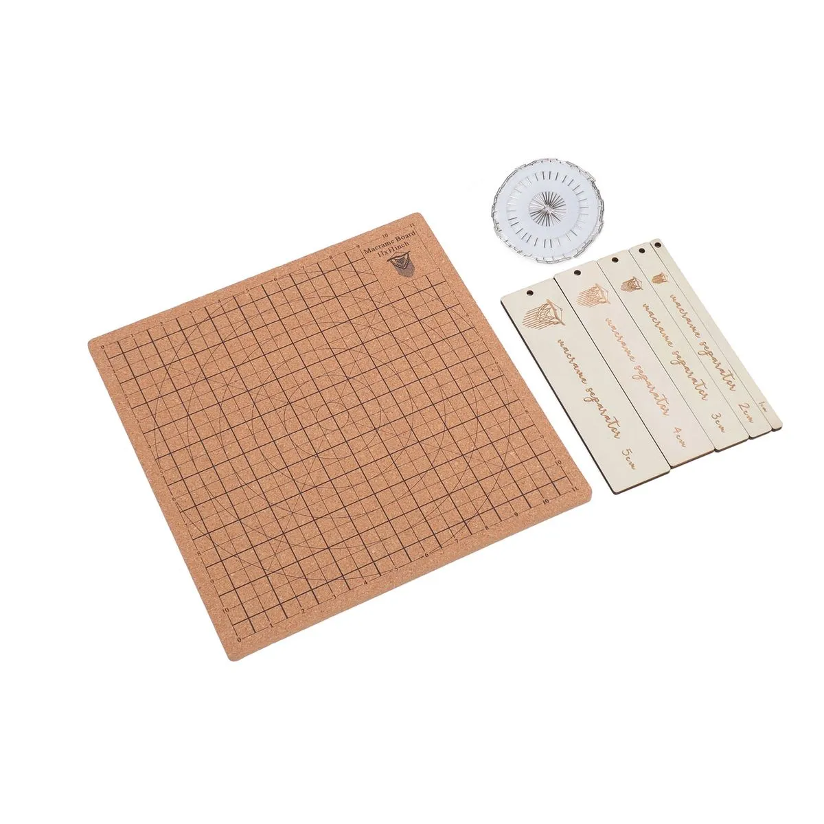 Macrame Board 11.8x11.8inch Reusable Double Sided with Pins & Rulers