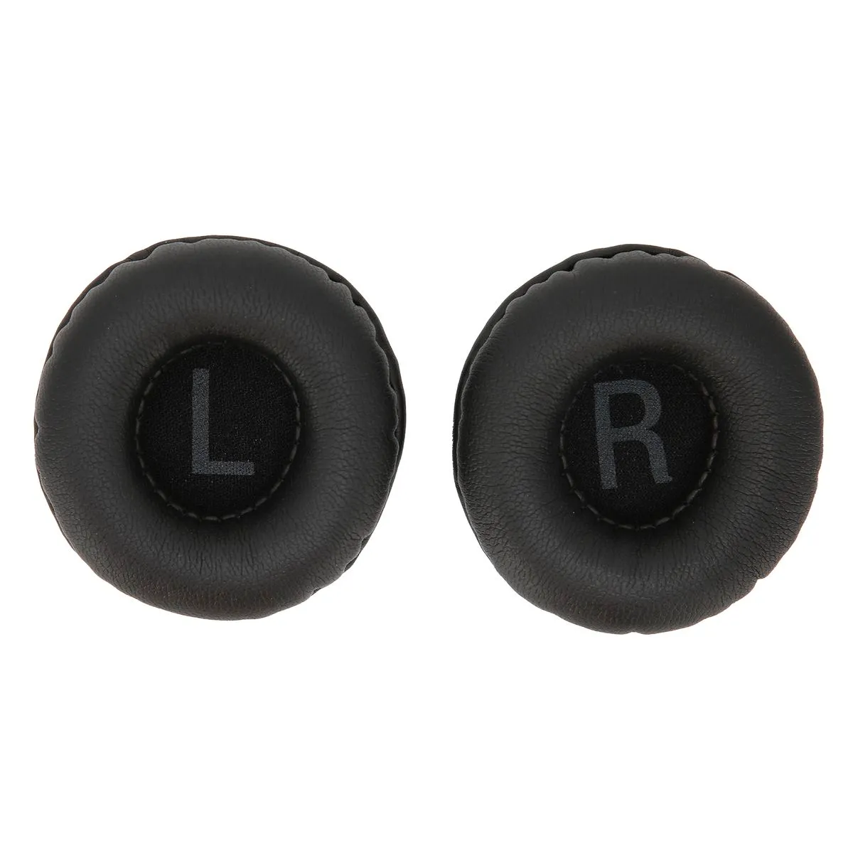 Universal 50mm Headphone Cushion Ear Pad Accessories with L/R Signs - Black