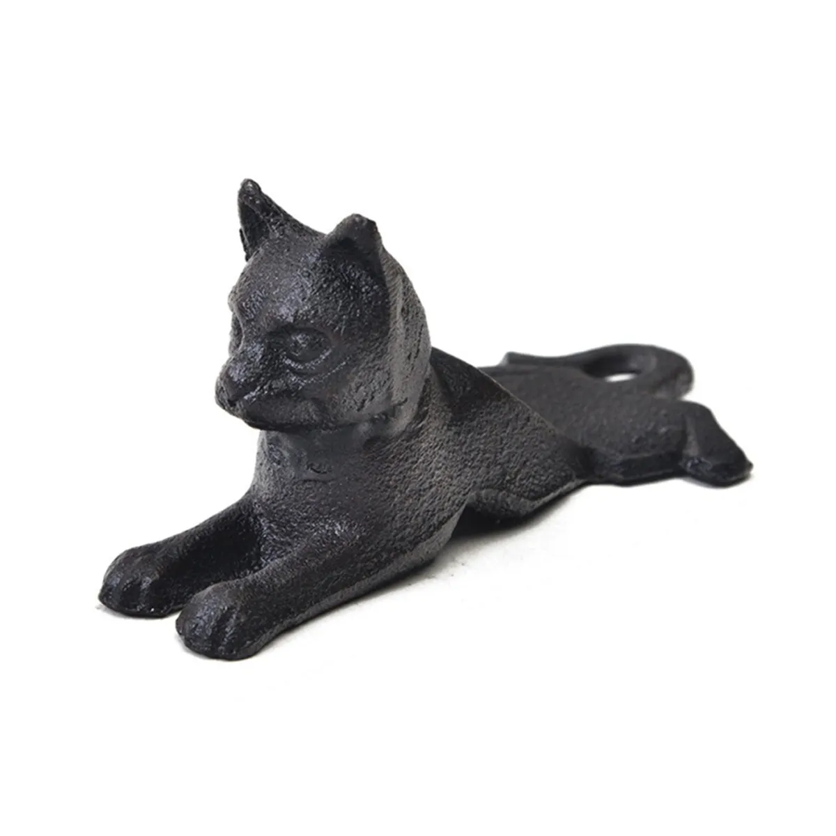 Cast Iron Cat Door Stop Vintage Decor Design Stooper