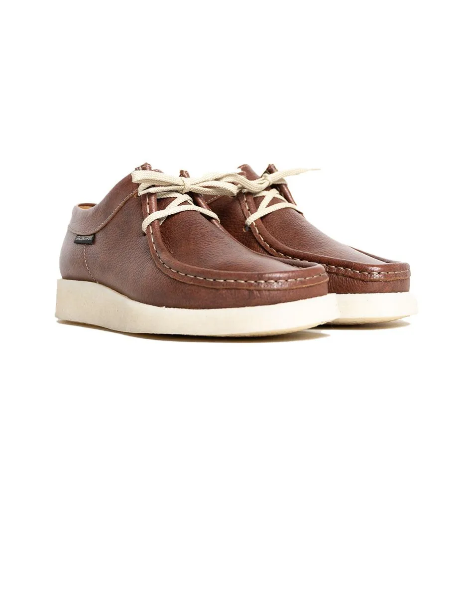 Grasshoppers Men Tan Genuine Leather Lace-Up Moccasins