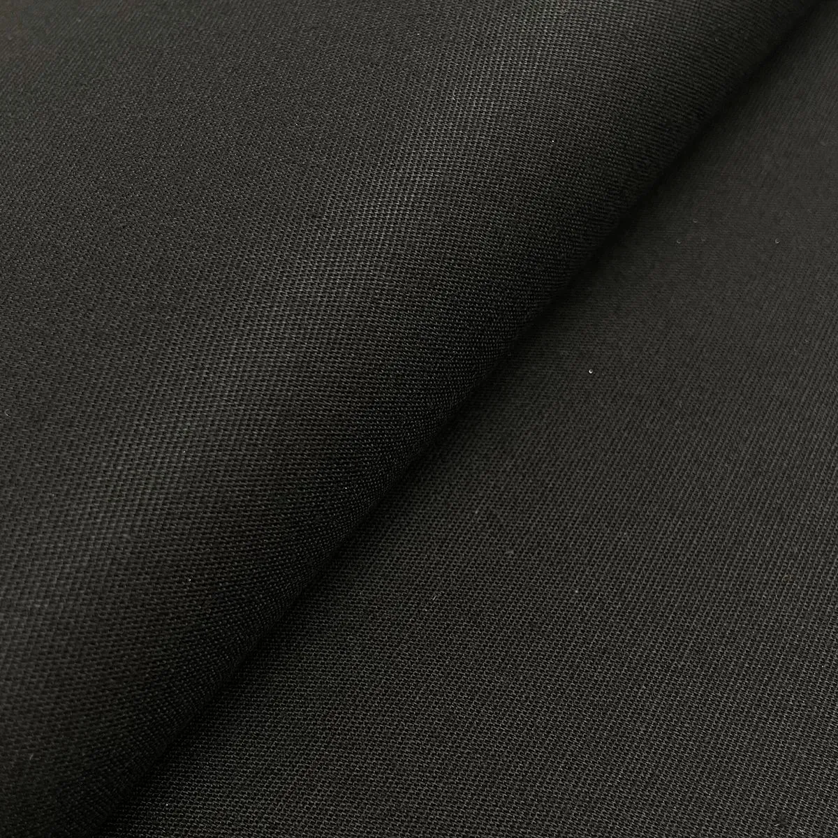Fabric First Plain Poplin Broadcloth 100% Cotton Fabric - 2m (115cm width) - Black