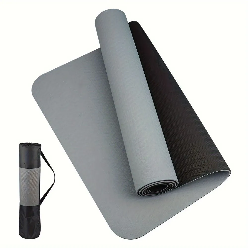 TPE Yoga And Pilates Mat - Non-Slip Portable Fitness And Training Mat