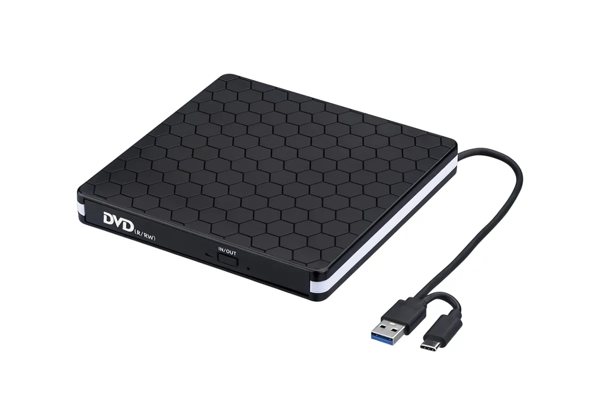 LJCZKA CD DVD Writer Extern,Slim ROM Rewriter,USB 3.0 Type-C