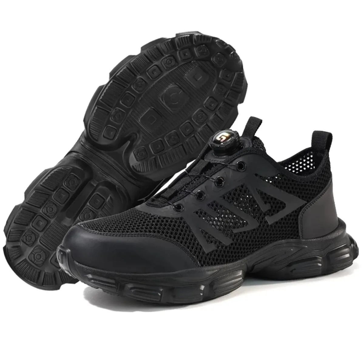 Men Safety Shoes Steel Toe Shoes Non-Slip Breathable for Walking Work