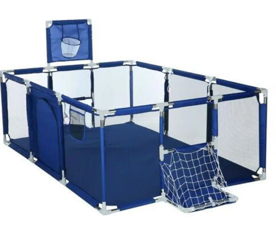 Baby Playpen Safety Barriers with 10 Playing Balls - Blue
