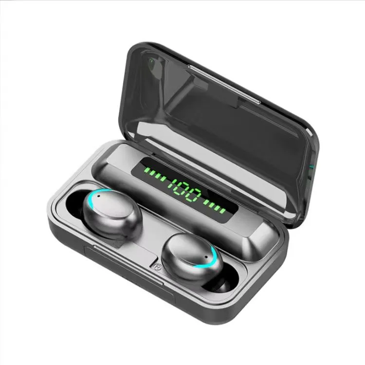Wireless Bluetooth Earbuds Larg Capcity Charging Compartment Power Bank(F9) - Black