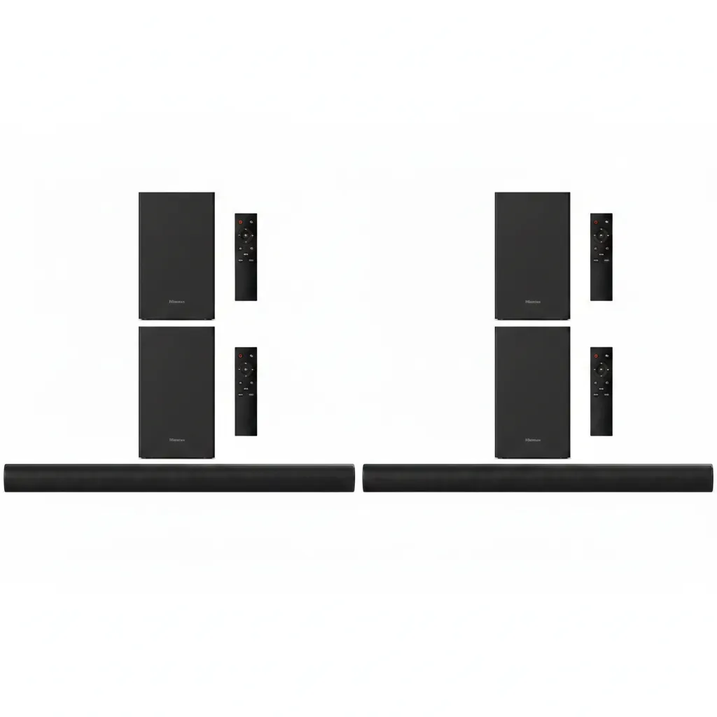 Hisense 140W 2.1 Channel Soundbar System with Wireless Subwoofer - 2 Pack