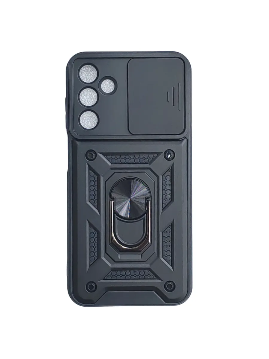 Shockproof Case with Sliding Camera Protection for Samsung Galaxy A15 - Black
