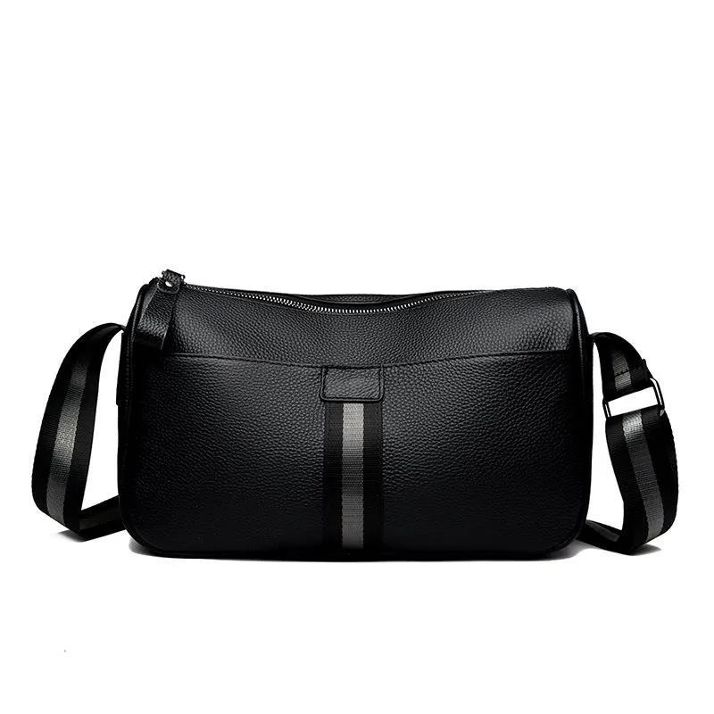 Men's Single Shoulder Messenger Bag First Layer Cowhide Leather