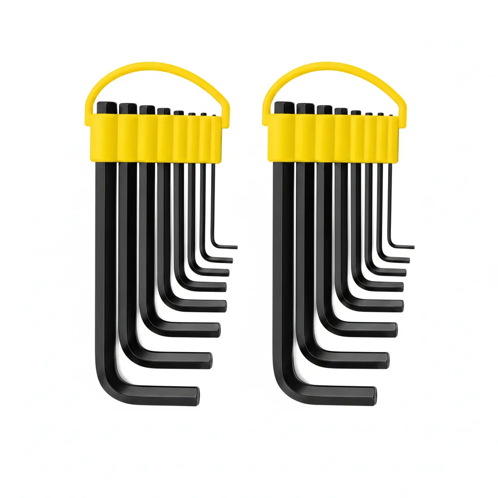 Eight Piece Hex Key Set 1.5mm to 8mm for Home and Mechanical Use - 2 Pack