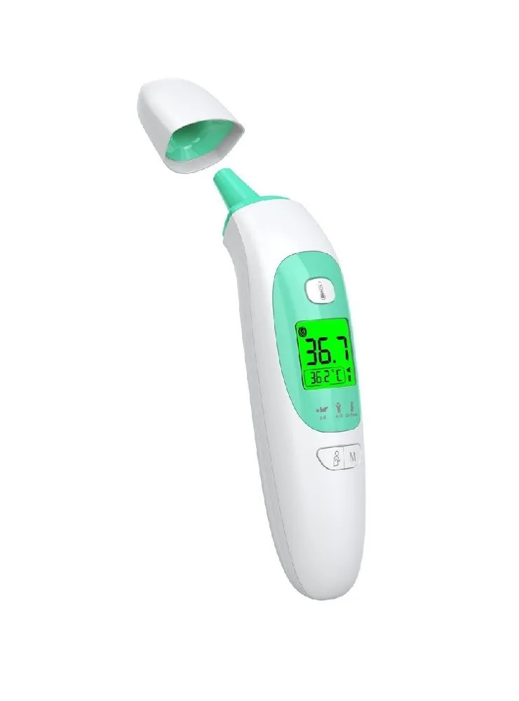 Ear & Forehead Digital Thermometer - Infrared No-Contact & Probe Modes
