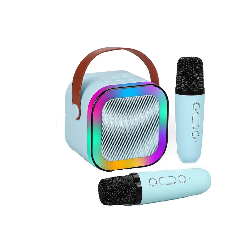 A Karaoke Sound System With Two Wireless Microphones-K12 Blue