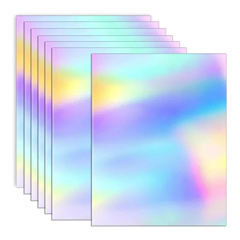 Metallic Holographic Card Shiny Mirror Paper Sheets