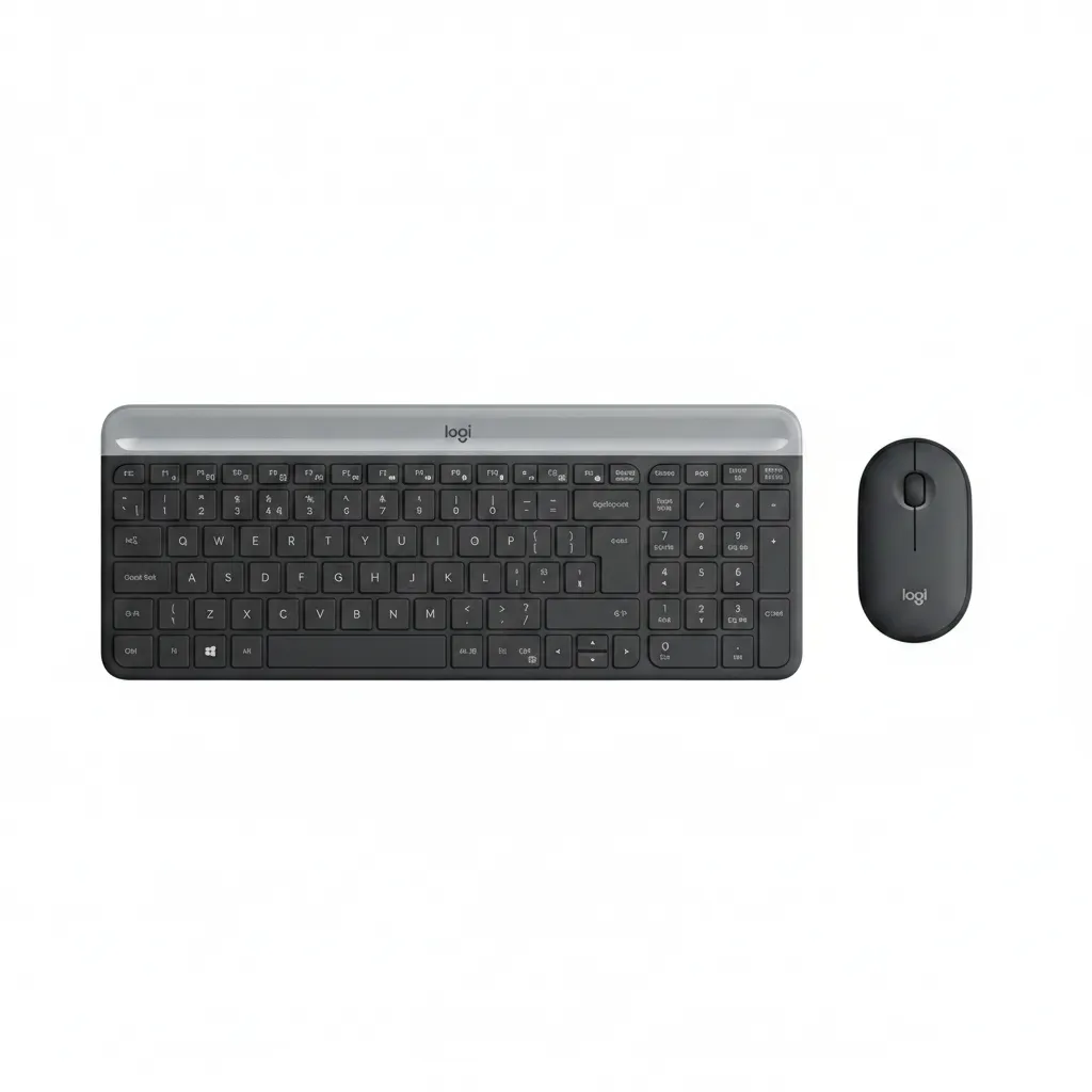 Logitech Slim Wireless Keyboard and Mouse Combo - Graphite Finish