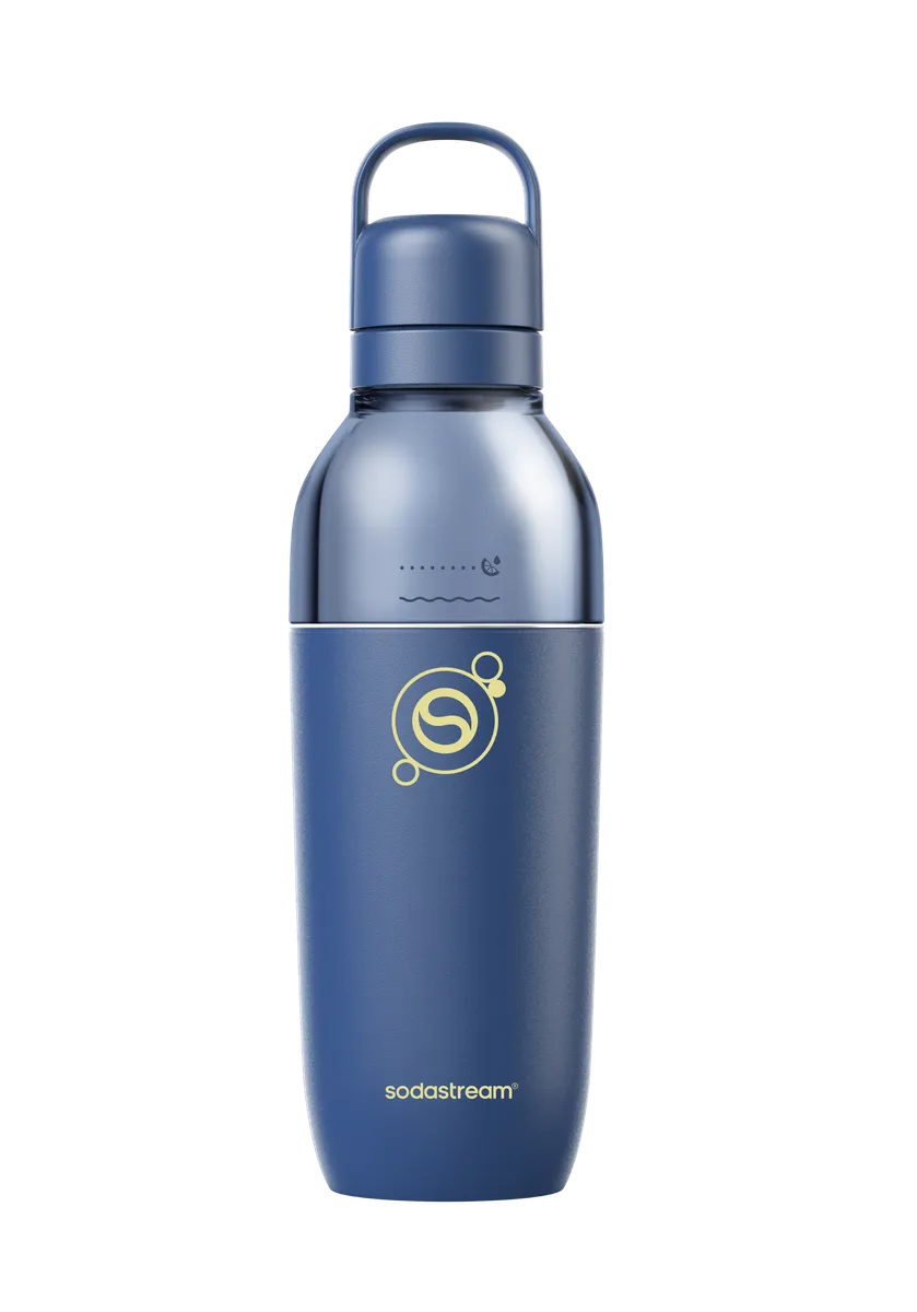 Sodastream Fizz & Go Easy Mix Insulated Stainless Steel Bottle 710ml - Blue, Transparent