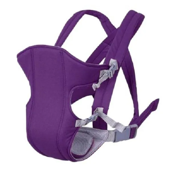 Baby Carrier - Adjustable Front/Back Wrap For Travel - Purple