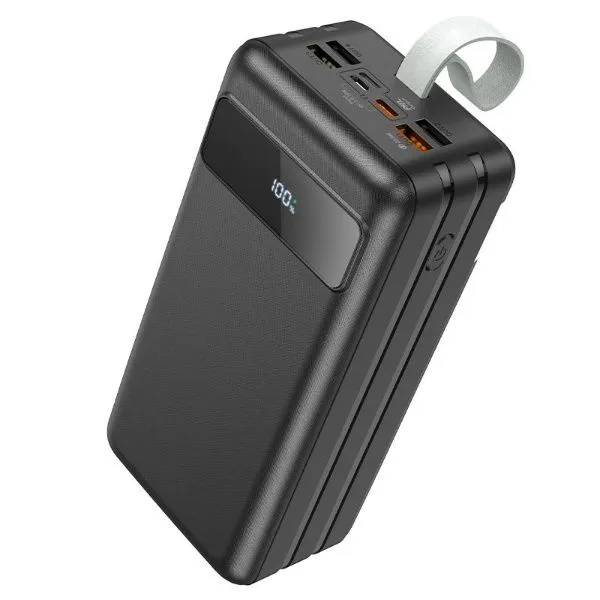 60000mAh Fast Charging 22.5W QC3.0 LED Power Bank - Black