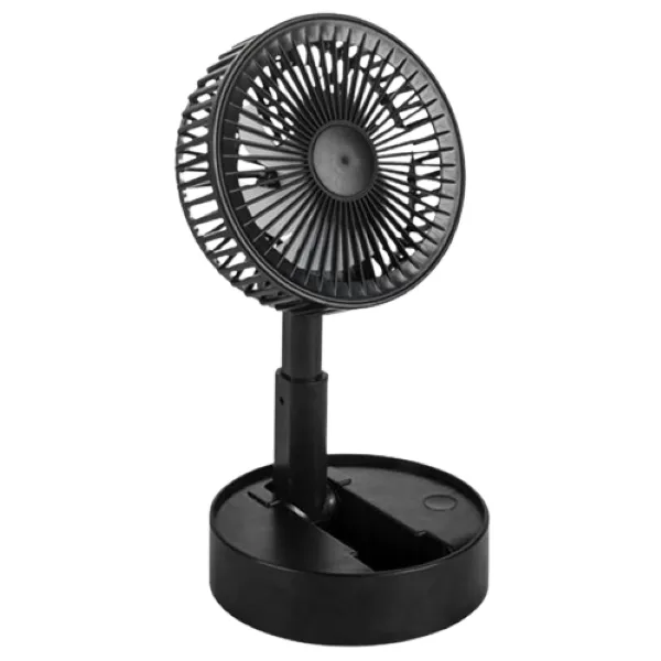 Kath On - Adjustable height telescopic rechargeable standing fan - White