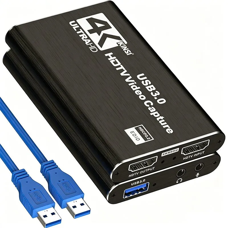 KINSI - HDMI Video Capture Card Black