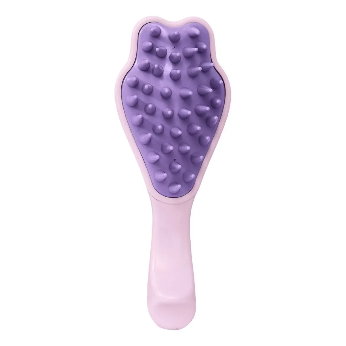 Cat Paw Long Handle Silicone Massage Shampoo Brush - Purple Pet Supplies