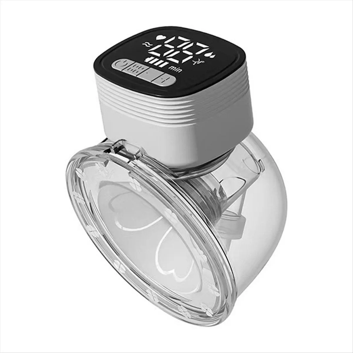 Wearable Breast Pump Electric Handsfree Charge Milk Collectors White
