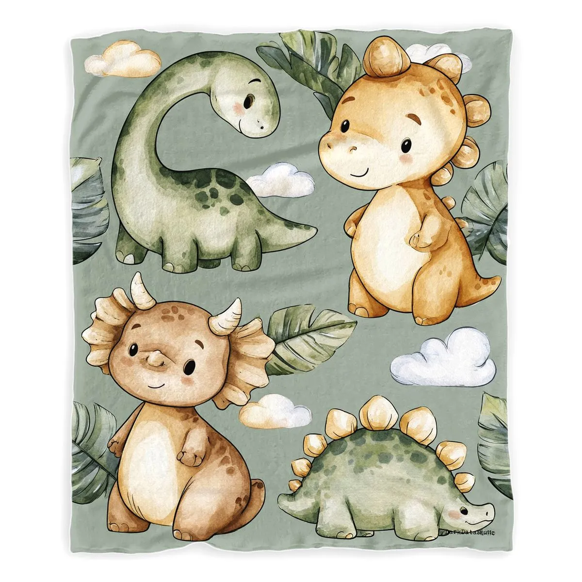 Baby Dinosaur Friends Baby Fleece Blanket by Wikus Schalkwyk