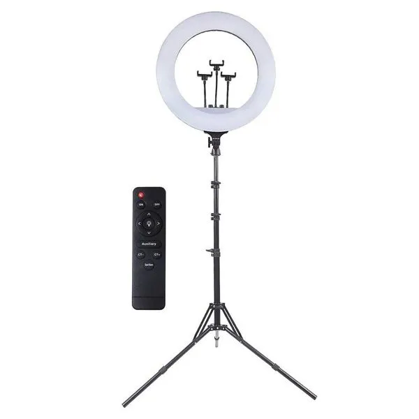 18 Inch Selfie Ring Light w/ 210cm Tripod for MuAs & Content Creators