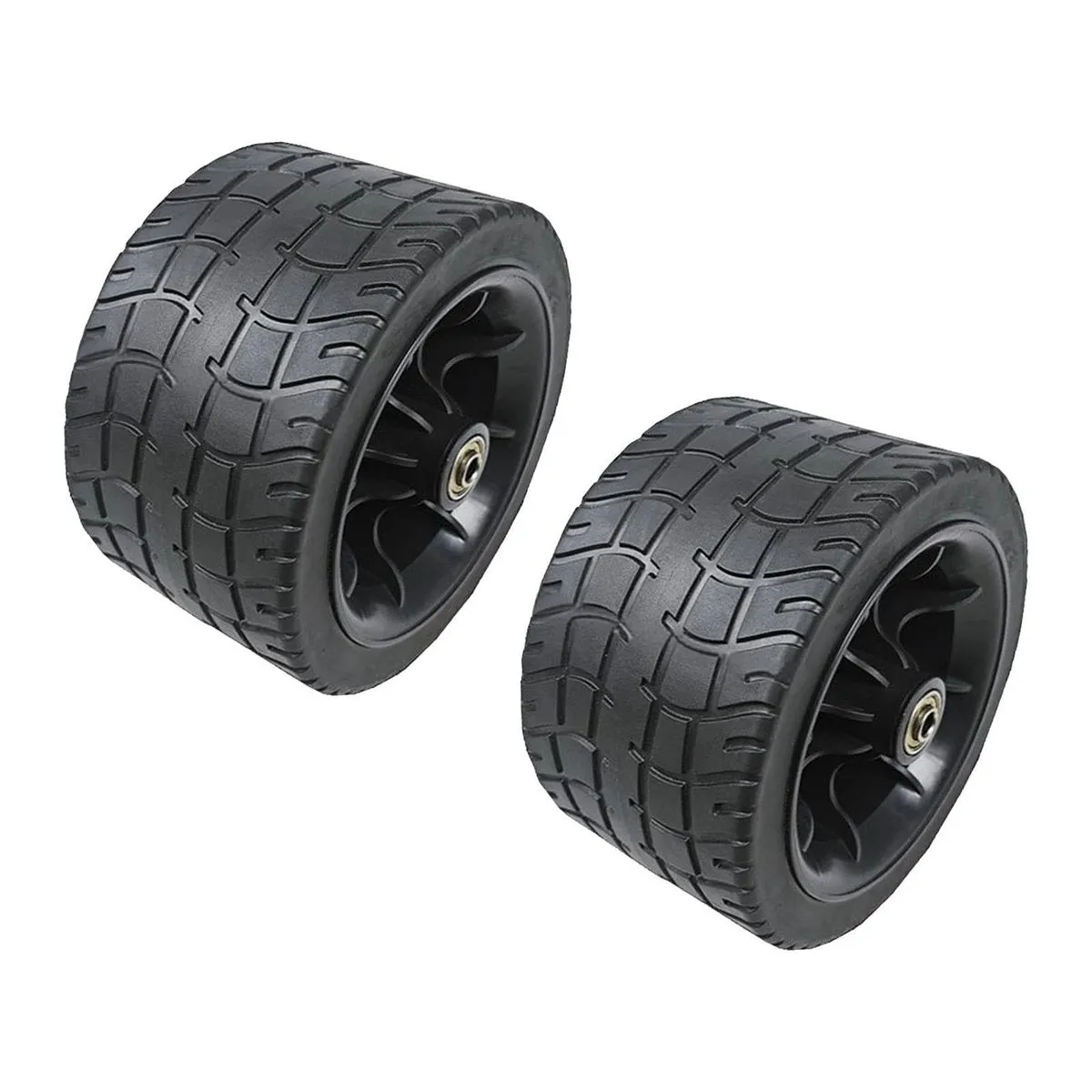2-Pack Wagon Replacement Wheels - Heavy-Duty Double Bearing Cart Tires