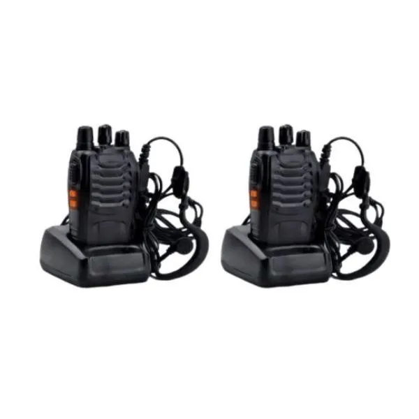 2 x 16-Channel UHF 400-470MHz Walkie Talkie 2 Way Radio
 with Earpieces