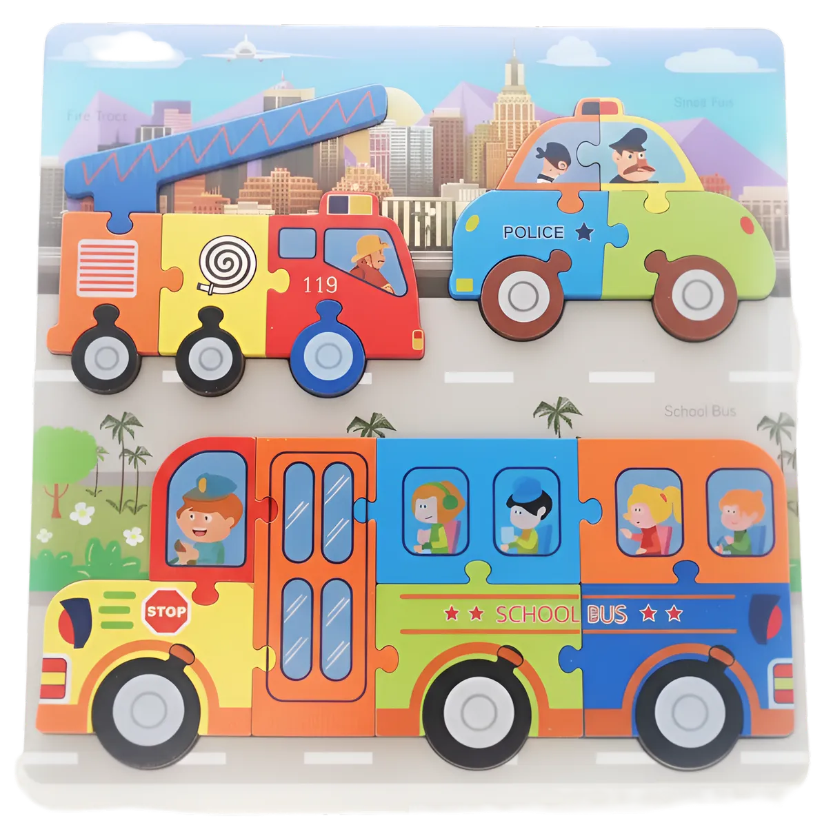 Wooden Jigsaw Puzzles for Toddlers - Educational & Colourful