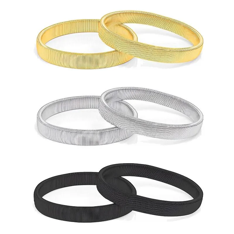 6 Pcs Elastic Shirt Stretchy Armbands Sleeve Garter Adjustable Bands Metal