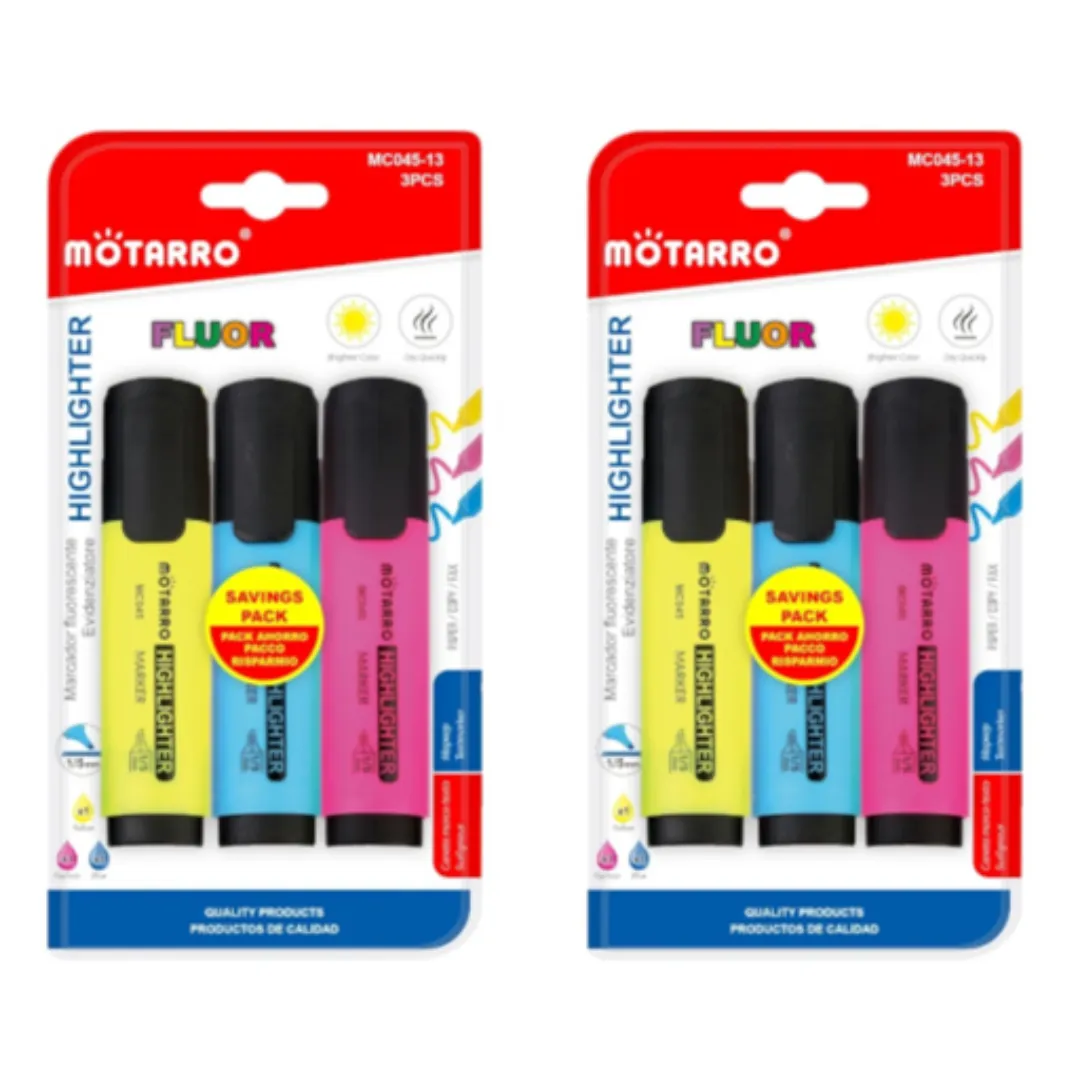 Motarro Highlighters 3PCS - 2 Pack