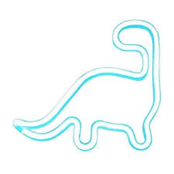 Battery/USB Operated Dinosaur Neon Signs Night Lights for Wall Decor - Blue