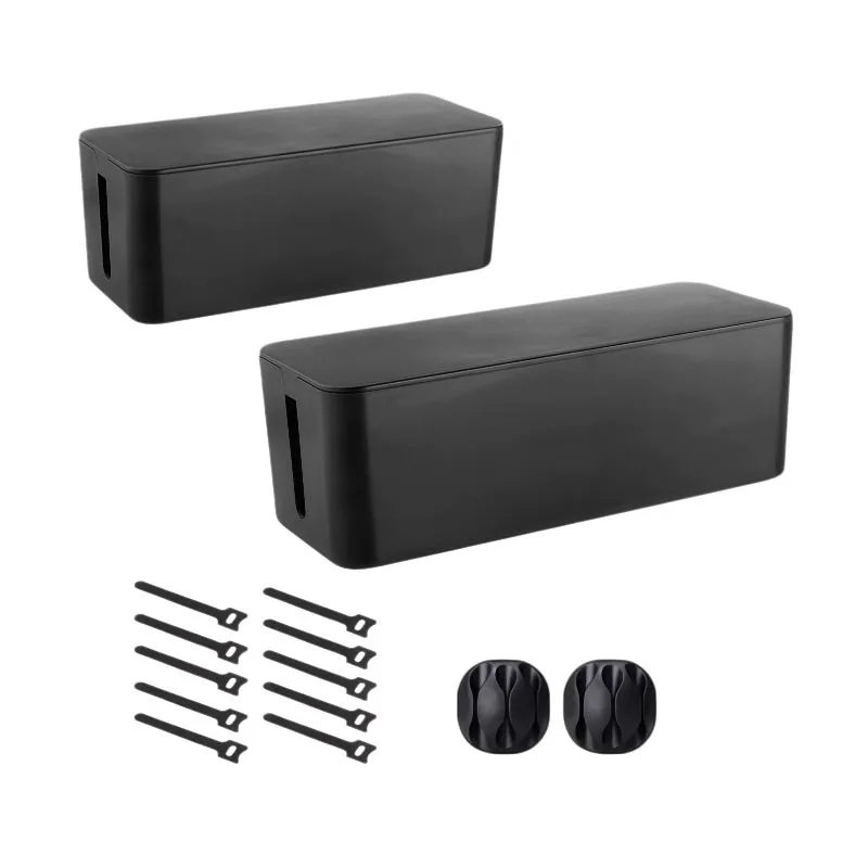 Plastic Cable Box For Cord Organization And Management-2Piece