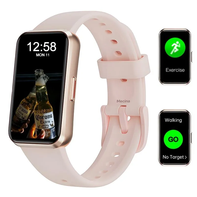 Soft Pink Activity Watch for Women with Health Monitoring Features