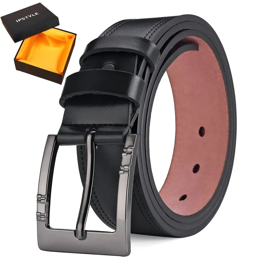 Genuine Leather For Men's High Quality Buckle Jeans Cowskin Casual Belts