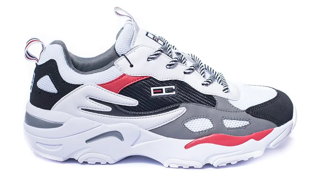 Enrico Coveri Men's Electri Sneakers - White/Black/Red