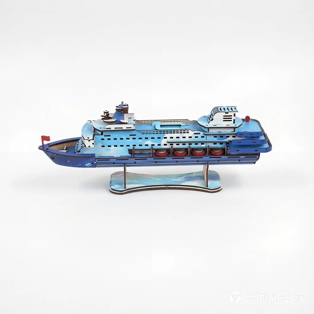 Wooden Luxury Cruise Ship 3D Build Puzzle Decor Gift for Hobby Collectors