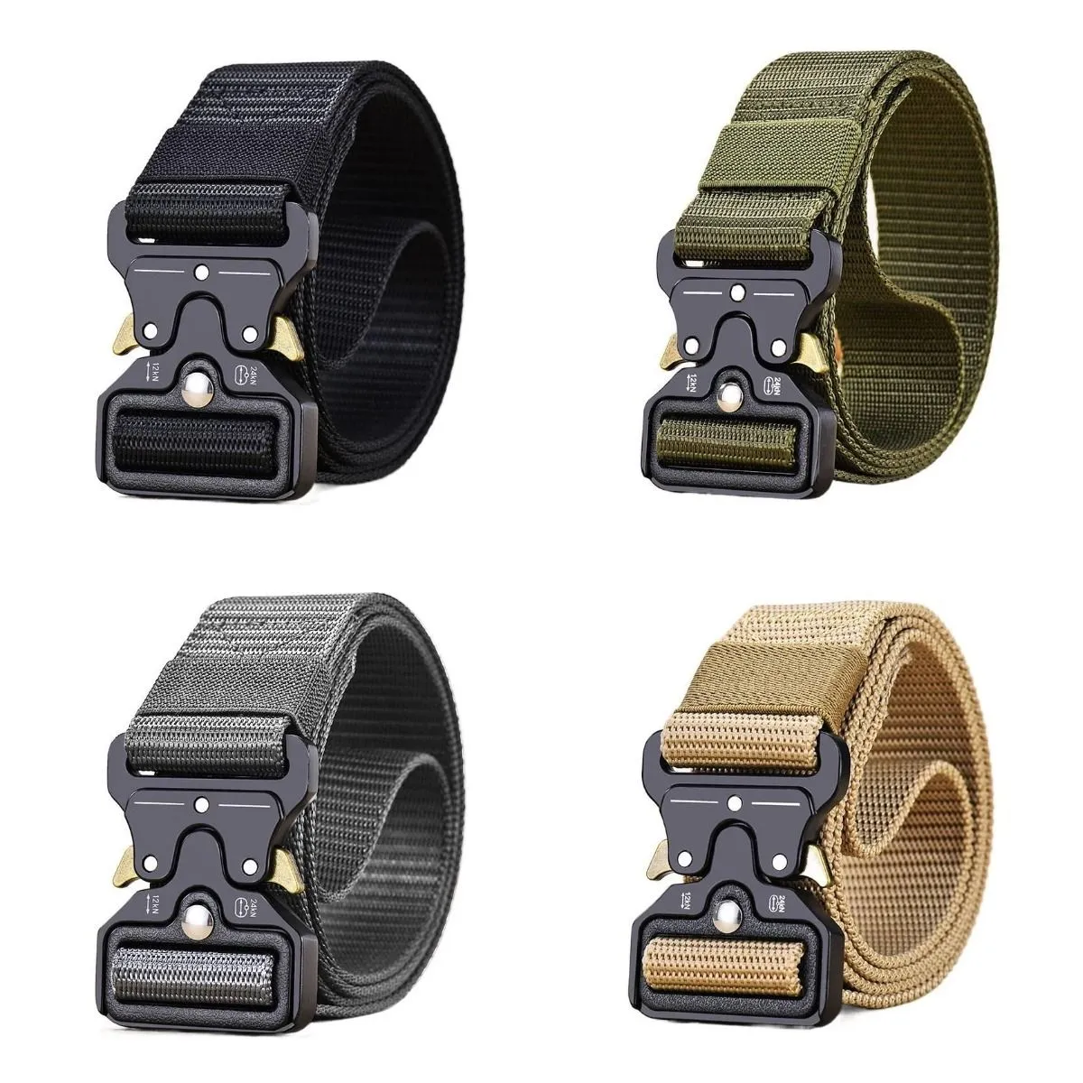 Outdoor Tactical Canvas Belt with Buckle for Men