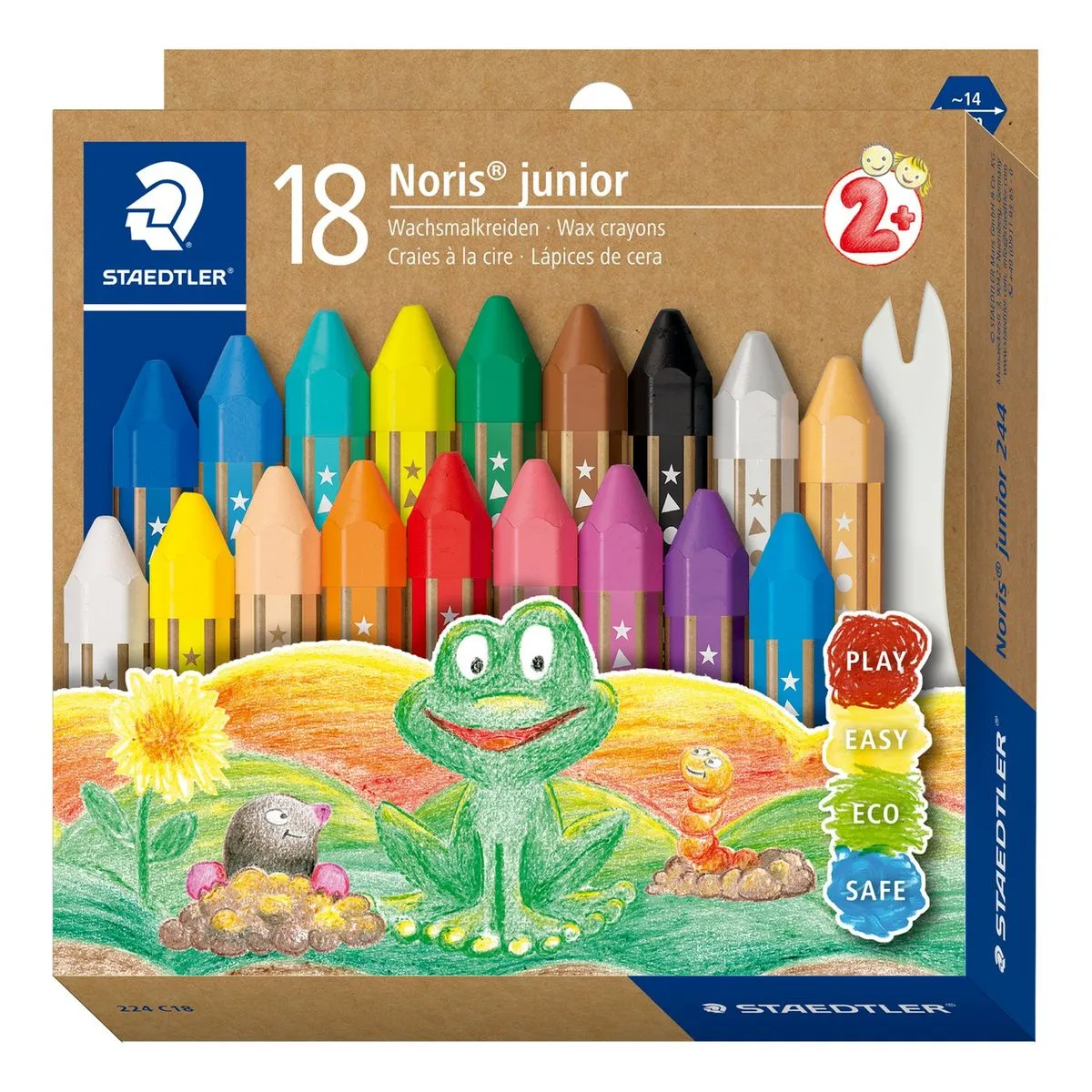 Staedtler 224 Noris Junior 224 Wax Crayons Set of 18
