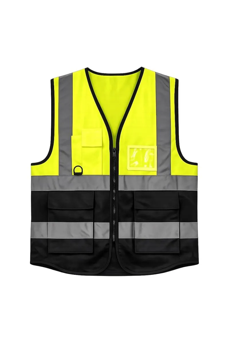 High Visibility Safety Vest - Black